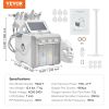 VEVOR 7 in 1 Hydrogen Oxygen Facial Machine, Professional Hydrafacial Machine for Spa, Hydro Facial Cleansing Rejuvenation Machine with 7-inch LCD Scr