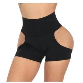 Hip-lifting pants, rubber, fat-moving pants (Option: Black-L)