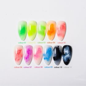 Fluorescent Bright Ink Halo Dye Bubble Nail (Option: SectionC05)