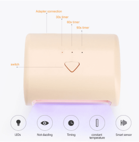 Nail lamp (Option: Pink-EU plug)