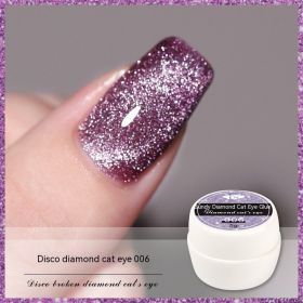 Reflective Diamond In The Debris Glue Cat Eye Gel Polish Nail Art (Option: Cat Eye 006)