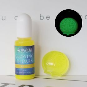 DIY Epoxy Resin Luminous Pigment UV Crystal Drop Glue Mold Color With Luminous Color (Option: Yellow-10ML)