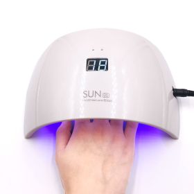 Nail Lamp Dual Light Source UVLED Phototherapy Machine (Option: White-9C US)