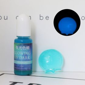 DIY Epoxy Resin Luminous Pigment UV Crystal Drop Glue Mold Color With Luminous Color (Option: Sky Blue-10ML)