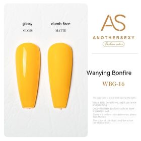 Yellow Nail Oil Gel New Whitening Nail Shop Special Set (Option: 16style)