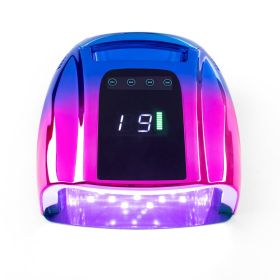 Nail Light Therapy Machine 96W High Power Quick Dry Smart Wireless UV (Option: Gradient blue-AU)