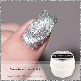 Reflective Diamond In The Debris Glue Cat Eye Gel Polish Nail Art (Option: Cat's Eye 001)