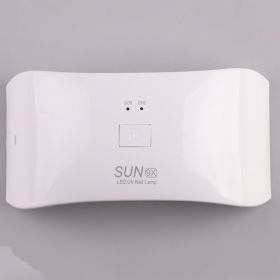Nail Lamp Dual Light Source UVLED Phototherapy Machine (Option: White-9X USB)