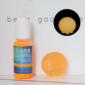 DIY Epoxy Resin Luminous Pigment UV Crystal Drop Glue Mold Color With Luminous Color (Option: Orange-10ML)