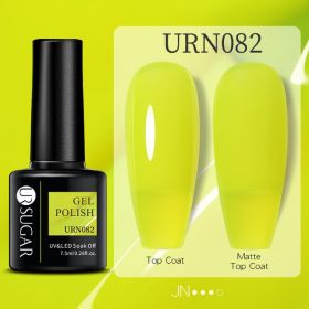 Black White Red Glitter Color Gel Nail Polish Matte (Option: URN082)