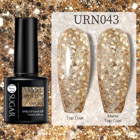 Black White Red Glitter Color Gel Nail Polish Matte (Option: URN043)