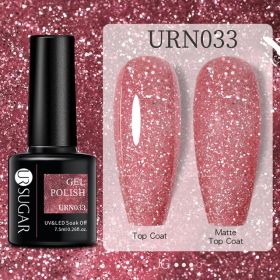 Black White Red Glitter Color Gel Nail Polish Matte (Option: URN033)