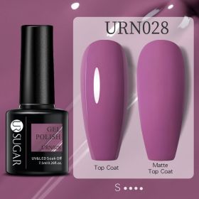 Black White Red Glitter Color Gel Nail Polish Matte (Option: URN028)