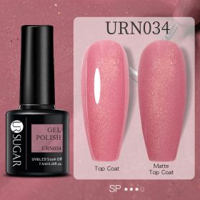 Black White Red Glitter Color Gel Nail Polish Matte (Option: URN034)