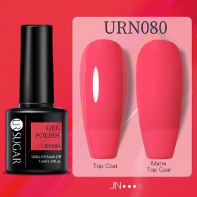 Black White Red Glitter Color Gel Nail Polish Matte (Option: URN080)