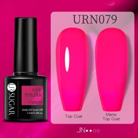 Black White Red Glitter Color Gel Nail Polish Matte (Option: URN079)