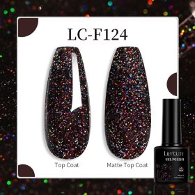 184 Colors Full Set Nail Glue Set Matte Nail Art Non-wash Sealing Layer Nail Polish Gel Base Gel (Option: F124)