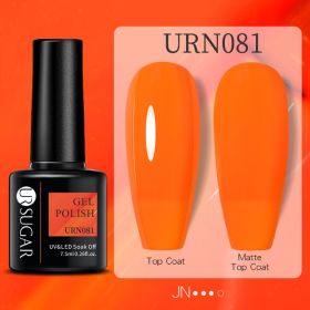 Black White Red Glitter Color Gel Nail Polish Matte (Option: URN081)