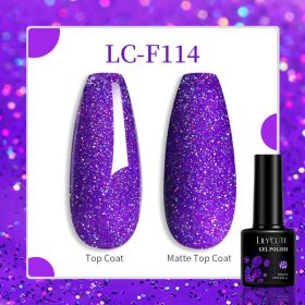 184 Colors Full Set Nail Glue Set Matte Nail Art Non-wash Sealing Layer Nail Polish Gel Base Gel (Option: F114)