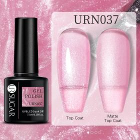 Black White Red Glitter Color Gel Nail Polish Matte (Option: URN037)
