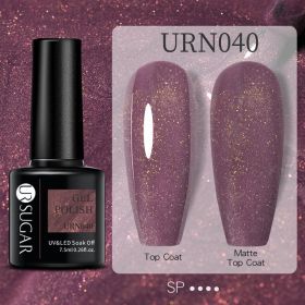 Black White Red Glitter Color Gel Nail Polish Matte (Option: URN040)