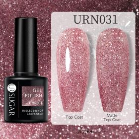 Black White Red Glitter Color Gel Nail Polish Matte (Option: URN031)