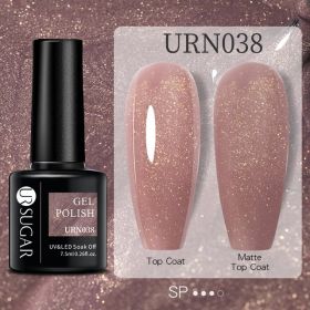 Black White Red Glitter Color Gel Nail Polish Matte (Option: URN038)