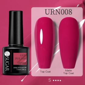 Black White Red Glitter Color Gel Nail Polish Matte (Option: URN008)