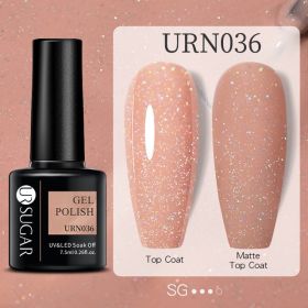 Black White Red Glitter Color Gel Nail Polish Matte (Option: URN036)
